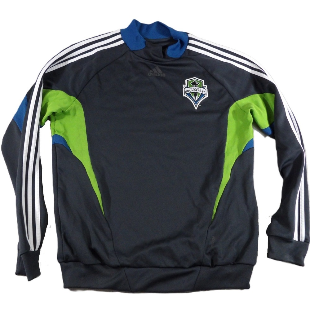 Adidas Seattle Sounders FC Xbox 360 Jacket Men L Blue Soccer Track Pullover Y2K